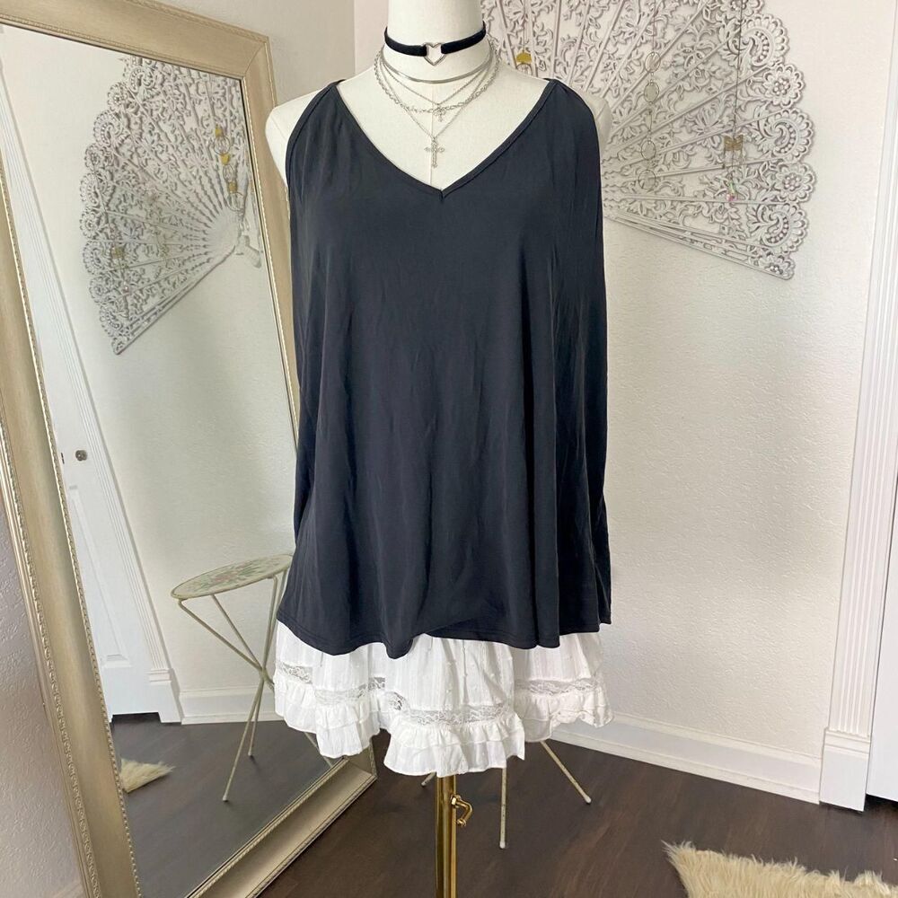 Bp NWT Black Flowy Plus Size Cami Camisole Top Size 1X